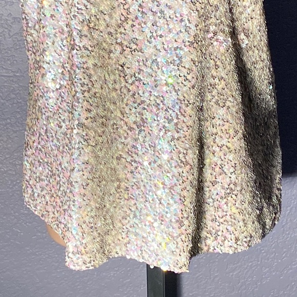 ALLSAINTS - NWT - ‘Velutina’ vest: weighted iridescent sequined, zip, lined - 14 - Picture 4 of 16